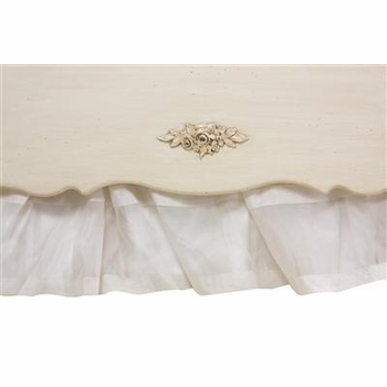Cherubini Crib with Appliqued Moulding and Caning