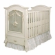 Cherubini Crib with Appliqued Moulding and Caning