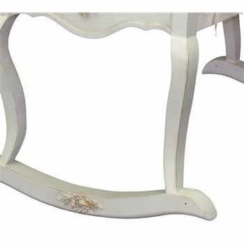cherubini crib with caning (versailles finish, gold applique)