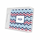 chevron blue & red lucite tray - small