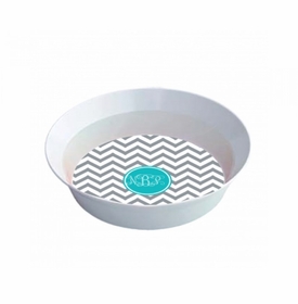 chevron children's melamine bowl
