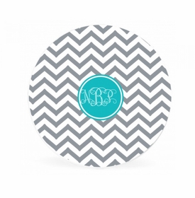 chevron children's melamine plate