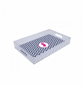Chevron New Jersey Lucite Tray