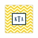 chevron sunflower square paper coaster<br>set of 50