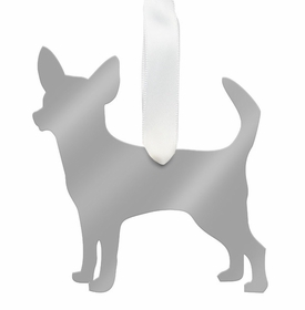 Chihuahua Christmas Ornament - Silver
