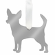 chihuahua christmas ornament - silver