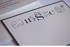 children's letterpress stationery