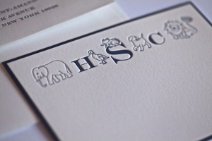 children's letterpress stationery