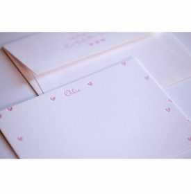 Chloe Heart Baby Stationery