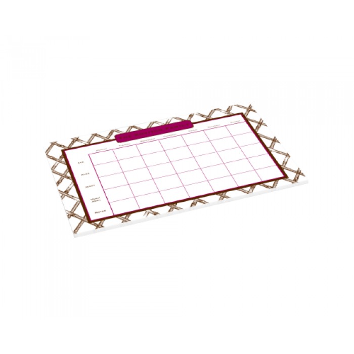 chocolate cherries bamboo schedule pad