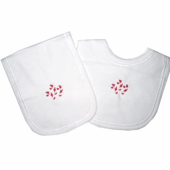 christmas bib and burp cloth set