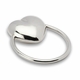 circular heart sterling silver baby rattle
