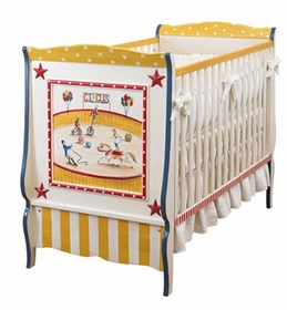 circus french panel crib by art for kids