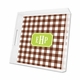classic check chocolate lucite tray - square