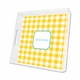classic check sunflower lucite tray - square