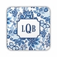 Classic Floral Blue Square Coaster