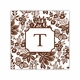 classic floral brown coaster square paper coaster<br>set of 50