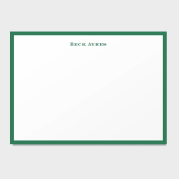 Classic Green Personalized Kids Stationery