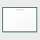 Classic Green Personalized Kids Stationery