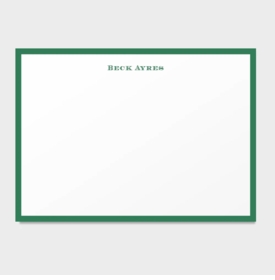 Classic Green Personalized Kids Stationery