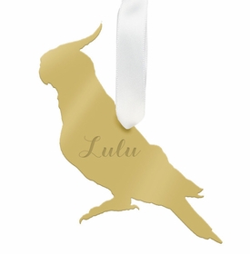 Cockatiel Christmas Ornament - Gold