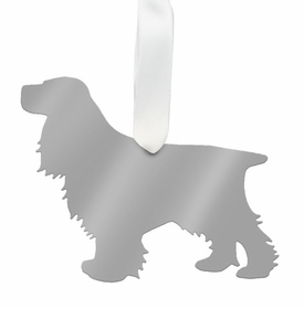 Cocker Spaniel Christmas Ornament - Silver