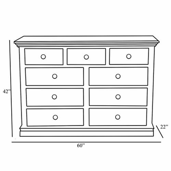 Cody Nine Drawer Dresser - Chateau