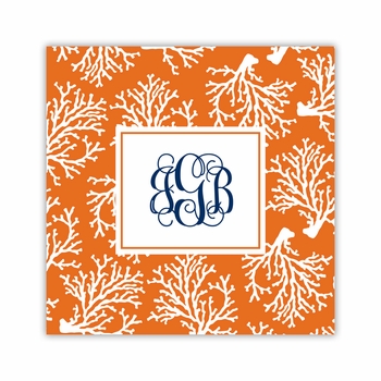 coral repeat coaster square paper coaster<br>set of 50