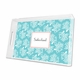 coral repeat teal lucite tray - large