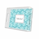 coral repeat teal lucite tray - small