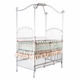 Corsican bunny finials iron canopy crib
