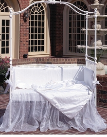 Corsican Bunny Iron Canopy Crib 41028