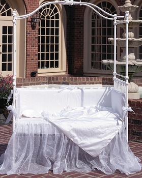 Corsican Bunny Iron Canopy Crib 41028