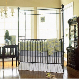 corsican iron canopy crib - stars 40568