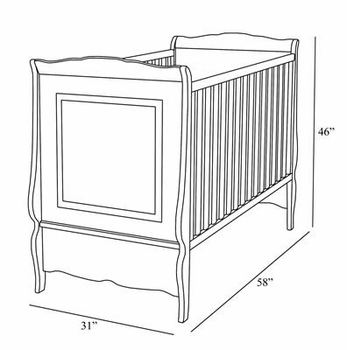 cottage floral crib (versaille creme)