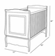 cottage floral crib (versaille creme)