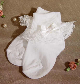 cotton christening gown with cluny trim