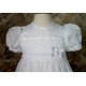 cotton christening gown with cluny trim