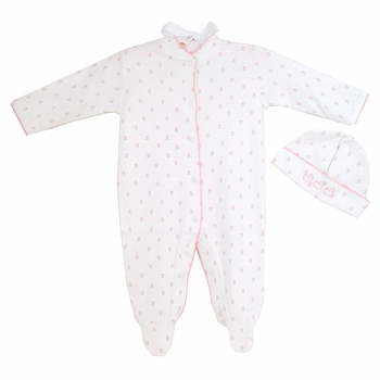 Pima Cotton Footie Set with Flowers