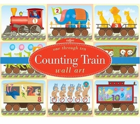 Counting Trains Wall Art by Eeboo