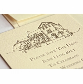 Country Side Wedding Save the Date Card