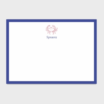 Crab Personalized Kids Stationery
