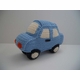 crocheted rattle car - lime green