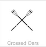 crossed oars