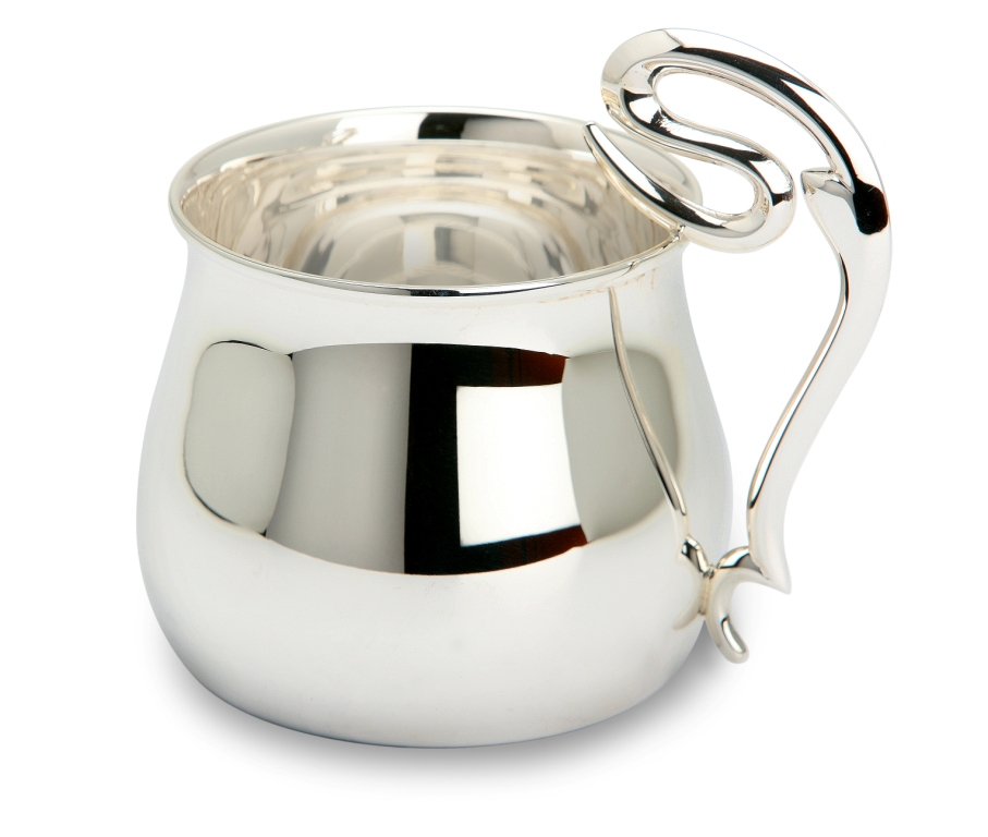 curve sterling silver baby cup