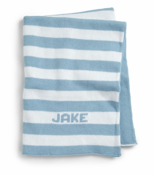 Custom Baby Boy Monogrammed Knit Set (Blanket, Sweater and Hat)