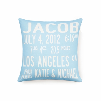 Custom Birth Announcement Pillow