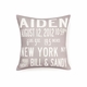 Custom Birth Announcement Pillow