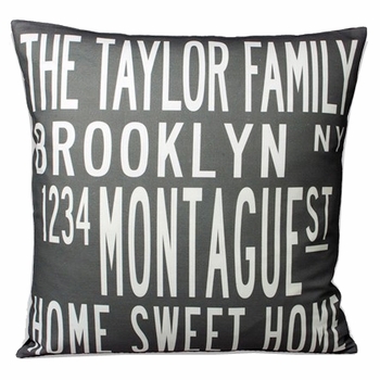 custom family home pillow