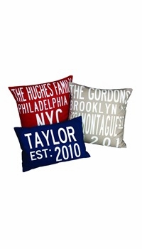 custom family home pillow